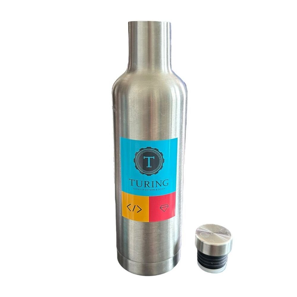 H2go Noir Double Wall 18/8 Stainless Steel Thermal Bottle, Customed Turing Schoo
